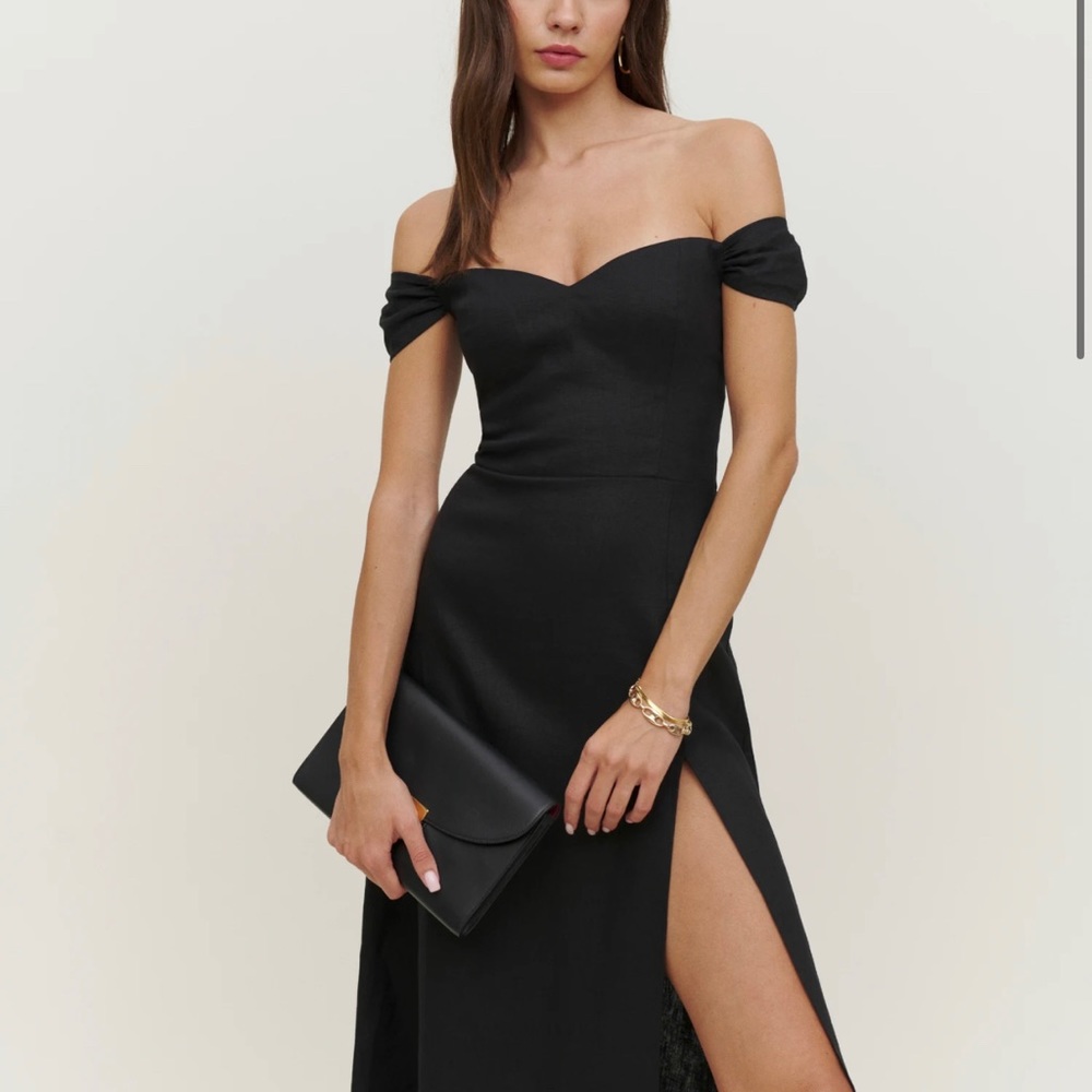 NWOT Black Bridgeton Linen dress - size 12